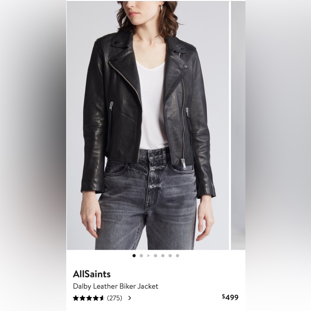 All Saints Dalby Leather Jacket